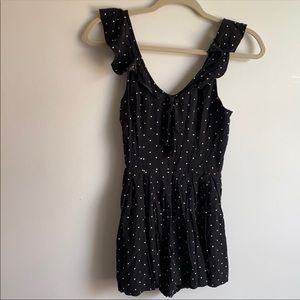 Abercrombie & Fitch Black/ White Polka Dot Romper, Size Small